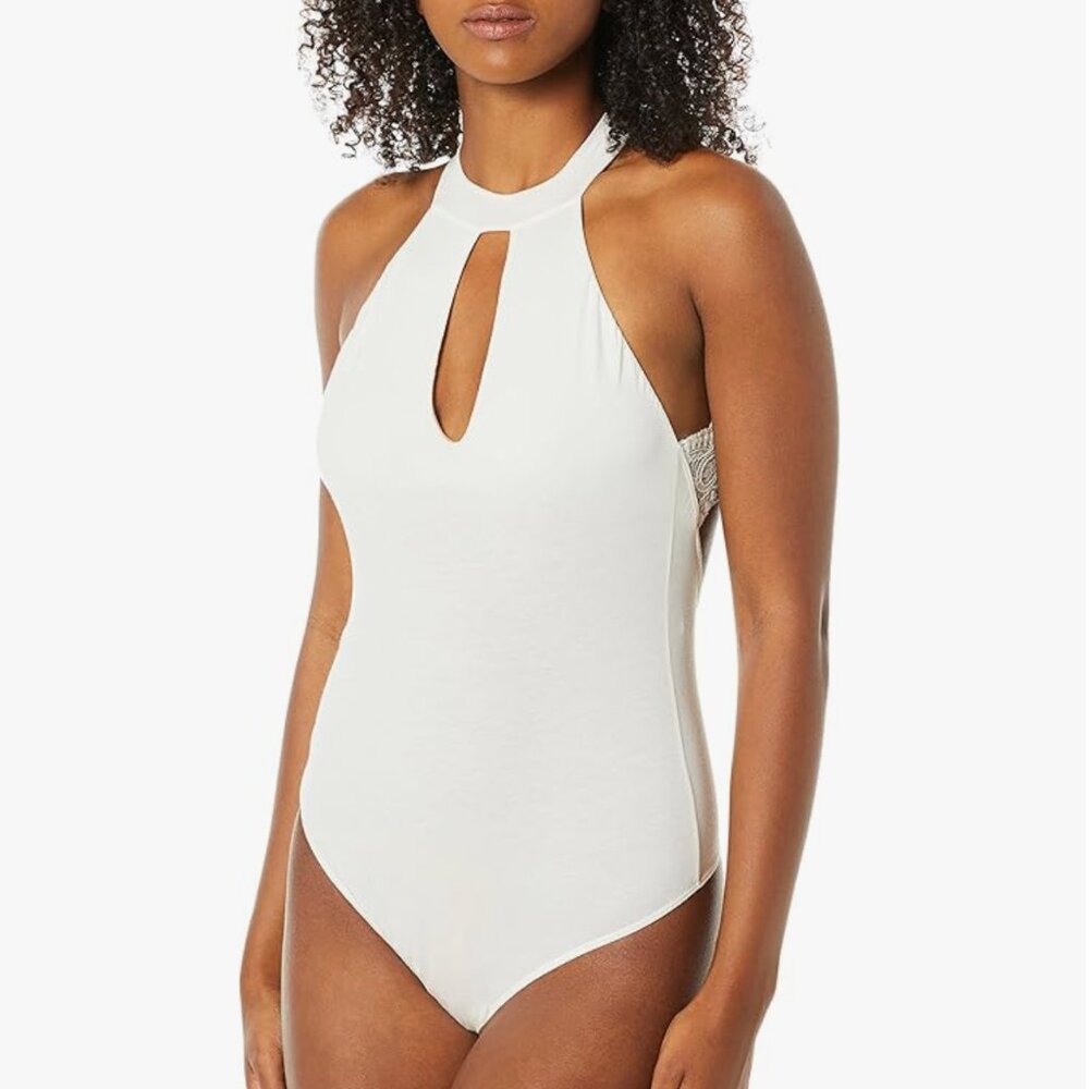 NWOT - Cosabella - Halter Thong Bodysuit in Ivory White - Large